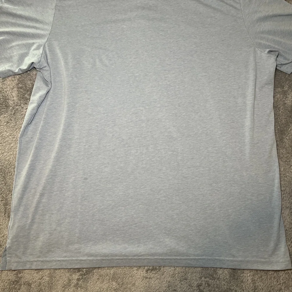 Travis Matthew Men's SZ 3XL Short Sleeve Gold Polo Baby Blue W Grey Stripe Shirt